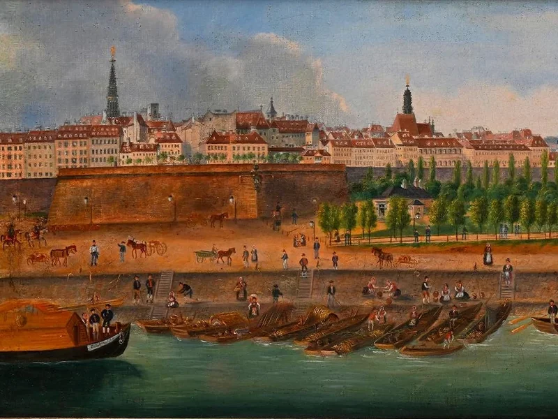 1762-Benjamin Zobel - Vista di Vienna dal Franz - Josef - Kai, 1807